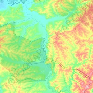 Carte topographique Сары-Чумыш, altitude, relief