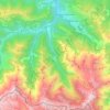 Carte topographique Bordes-Uchentein, altitude, relief