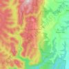 Carte topographique Bowen Mountain, altitude, relief