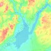 Carte topographique Great Sacandaga Lake, altitude, relief