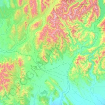 Carte topographique Northern Community, altitude, relief