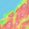 Carte topographique Shulie, altitude, relief