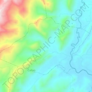 Carte topographique Vereda Gallego, altitude, relief