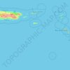 Carte topographique Leeward Islands, altitude, relief