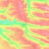 Carte topographique Кущёвский район, altitude, relief