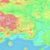 Carte topographique Maritsa/Evros/Meriç, altitude, relief