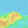 Carte topographique форт Красная Горка, altitude, relief