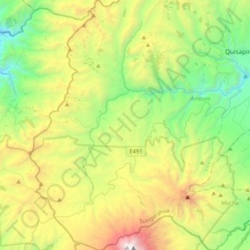 Carte topographique Pilahuin, altitude, relief