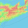 Carte topographique Central Nova, altitude, relief