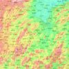 Carte topographique Hunan, altitude, relief