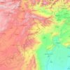 Carte topographique Régions tribales, altitude, relief