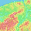 Carte topographique East Hants District Municipality, altitude, relief