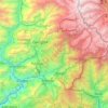 Carte topographique East Sikkim District, altitude, relief