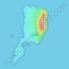 Carte topographique Bardsey Island, altitude, relief