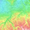 Carte topographique London Borough of Croydon, altitude, relief