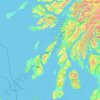 Carte topographique Argyll and Bute, altitude, relief