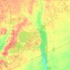 Carte topographique Lanier County, altitude, relief
