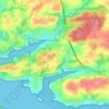 Carte topographique Hôpital-Camfrout, altitude, relief
