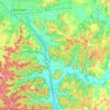 Carte topographique Berne Township, altitude, relief