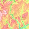 Carte topographique Pine Creek Gorge Natural Area, altitude, relief