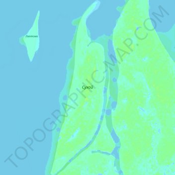 Carte topographique Сухой, altitude, relief
