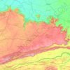 Carte topographique Mauganj, altitude, relief