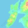 Carte topographique Rinns of Islay, altitude, relief