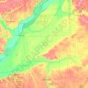 Carte topographique Mason County, altitude, relief