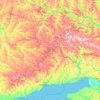 Carte topographique Donetsk Oblast, altitude, relief