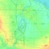 Carte topographique Saginaw River, altitude, relief