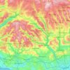 Carte topographique Mid Glamorgan, altitude, relief