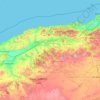 Carte topographique Chelif, altitude, relief