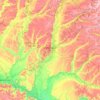 Carte topographique Полтавский район, altitude, relief