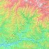 Carte topographique Rudraprayag District, altitude, relief
