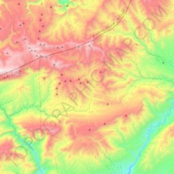 Carte topographique Ait Sedrate Jbel El Oulia, altitude, relief