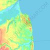 Carte topographique Baía Formosa, altitude, relief