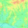 Carte topographique Warrick County, altitude, relief