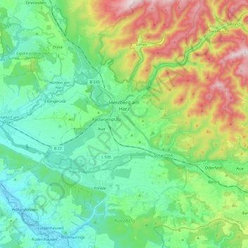 Carte topographique 37412, altitude, relief