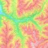 Carte topographique Albula, altitude, relief