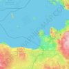 Carte topographique Кингисеппский район, altitude, relief