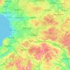 Carte topographique East Ayrshire, altitude, relief