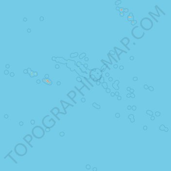 Carte topographique French Polynesia, altitude, relief