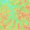Carte topographique Wirt County, altitude, relief