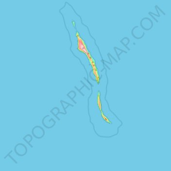 Carte topographique Zona de Proteção Especial das Ilhas Desertas, altitude, relief