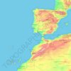 Carte topographique Portugal, altitude, relief