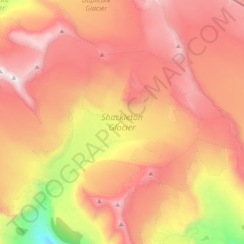 Carte topographique Shackleton Glacier, altitude, relief