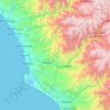 Carte topographique Huaura, altitude, relief