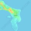 Carte topographique Bonaire, altitude, relief