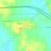 Carte topographique Burnt Prairie, altitude, relief