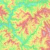 Carte topographique Pauri, altitude, relief